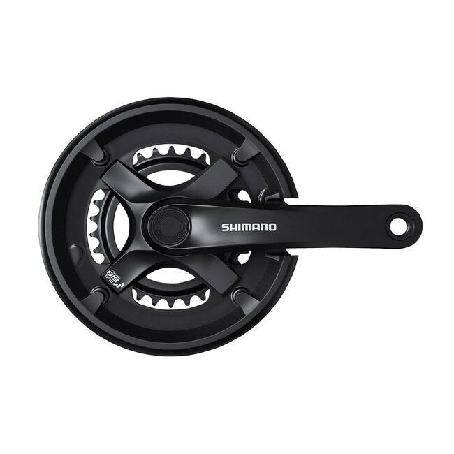 FRONT CHAINWHEEL, FC-TY501-2, 7/8-SPEED, 170MM, 46-30T W/O CHAIN GUARD, CHAIN CASE NOT COMPATIBLE, BLACK