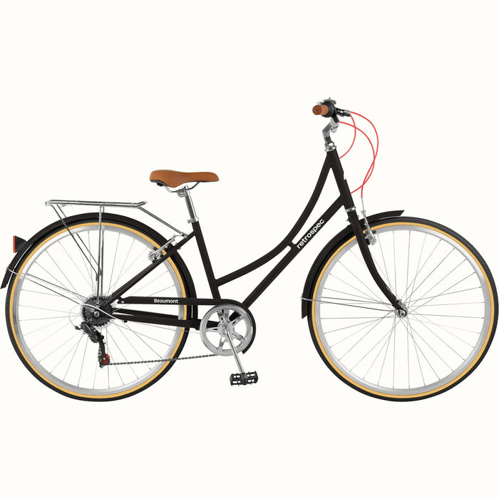 Retrospec Beaumont 7-Speed Step-Thru City Bike - Matte Graphite (2025)
