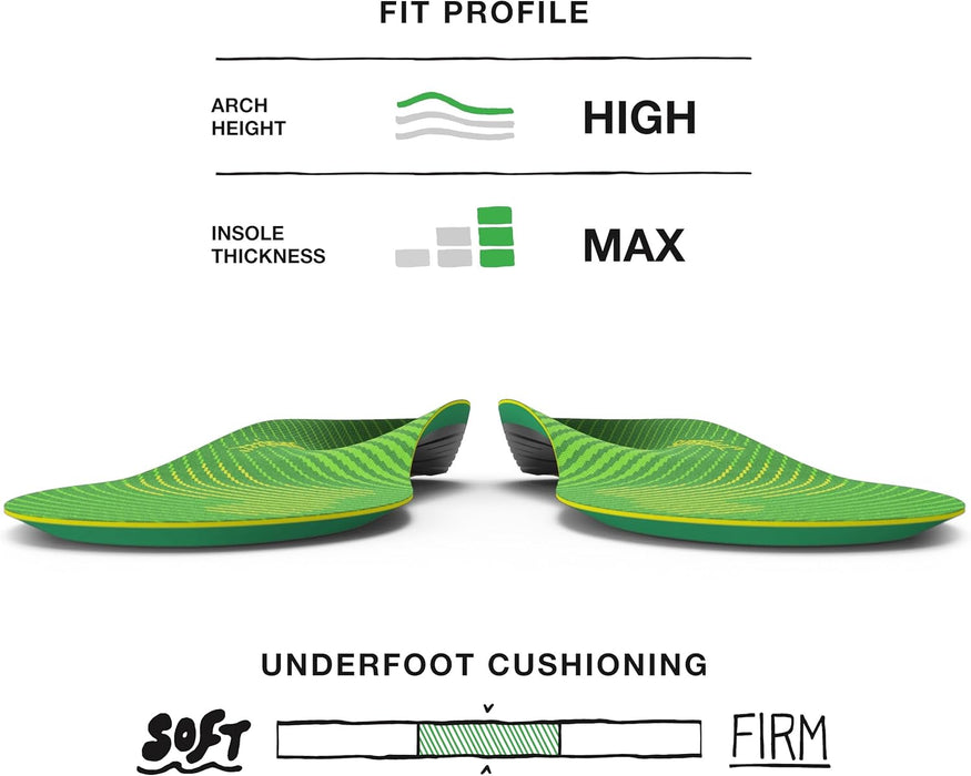 Superfeet Run Support High Arch Insoles for Runners with High Arch Support & EVOLyte® Carbon Fibe