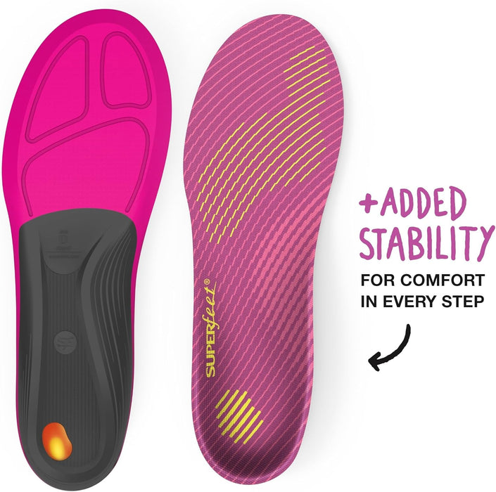 Superfeet Run Support High Arch Insoles for Runners with High Arch Support & EVOLyte® Carbon Fibe