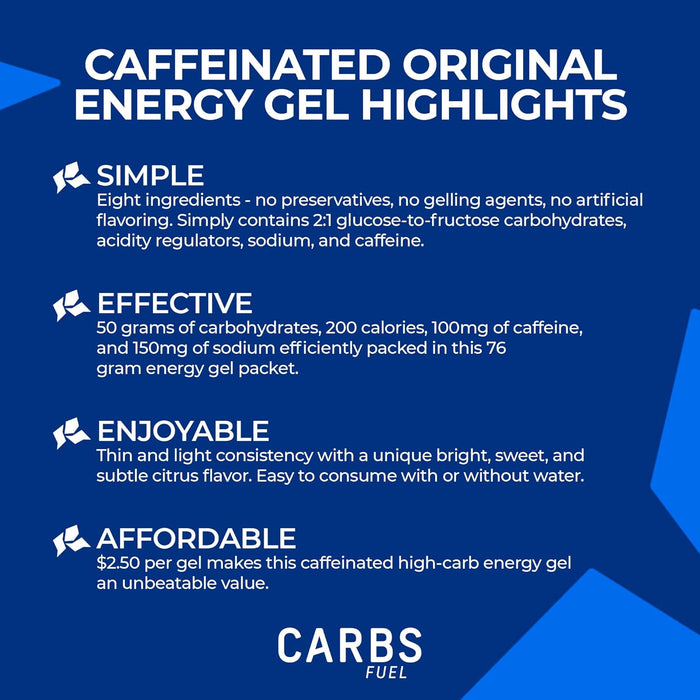 CARBS Fuel Caffeinated Original 50g Energy Gel