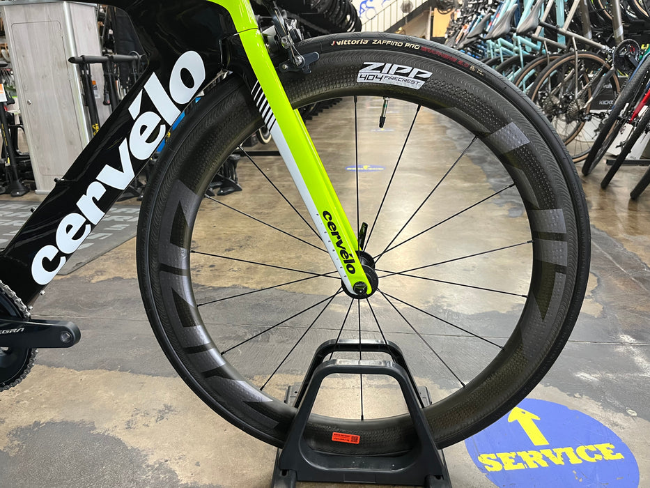 Cervelo P3 Shimano Ultegra Di2 w/ ZIPP 404 Firecrest Wheels - Fluoro/Black/Black 2019 DEMO