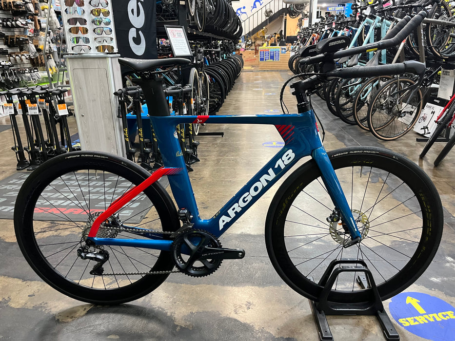 Argon 18 E-117 Disc Shimano Ultegra Di2 11 Speed w/ Profile Design GMR 50 Wheels - Blue