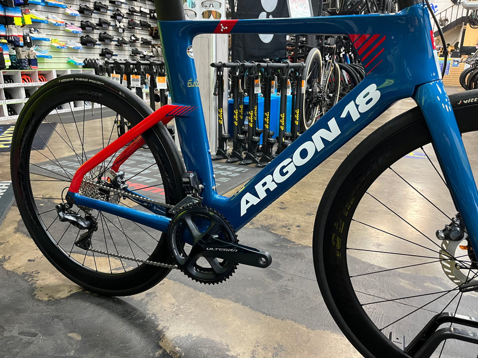 Argon 18 E-117 Disc Shimano Ultegra Di2 11 Speed w/ Profile Design GMR 50 Wheels - Blue