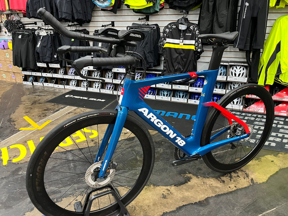 Argon 18 E-117 Disc Shimano Ultegra Di2 11 Speed w/ Profile Design GMR 50 Wheels - Blue