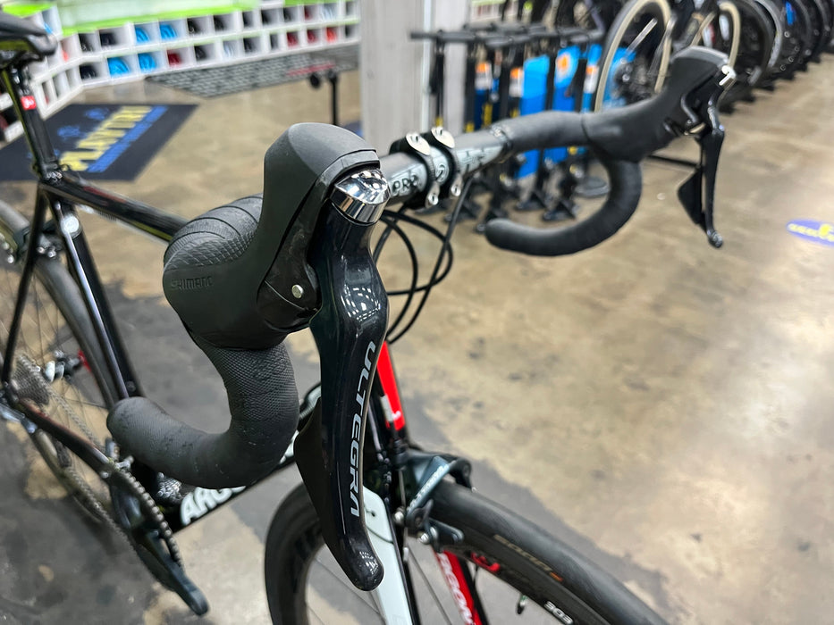 Argon 18 Gallium Pro Rim Shimano Ultegra 11 Speed w/ZIPP 303 Firecrest - Black/Speed White 2019 DEMO