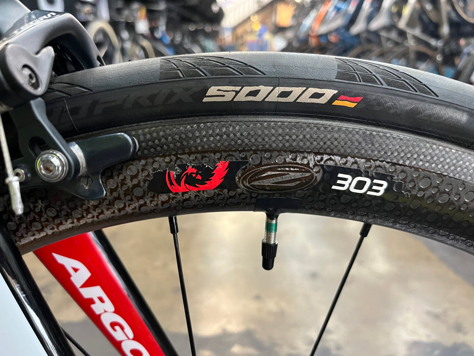 Argon 18 Gallium Pro Rim Shimano Ultegra 11 Speed w/ZIPP 303 Firecrest - Black/Speed White 2019 DEMO