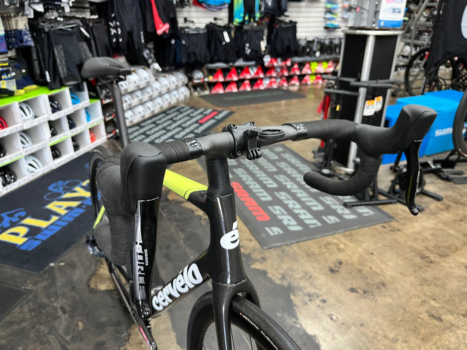 Cervelo R5 Limited Edition Paris Green SRAM Force eTap AXS D1 w/Profile Design GMR 38 Wheels