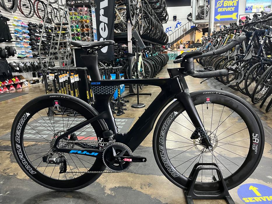 Fuji Norcom Straight 2.1 SRAM Rival eTap AXS w/Profile Design 58 TwentyFour Wheels