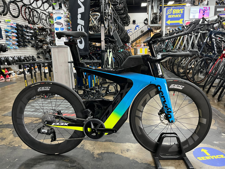 Cervelo P3X SRAM Rival eTap AXS 2x w/ZIPP 808 Firecrest Wheels - Rivera/Fluoro/Black
