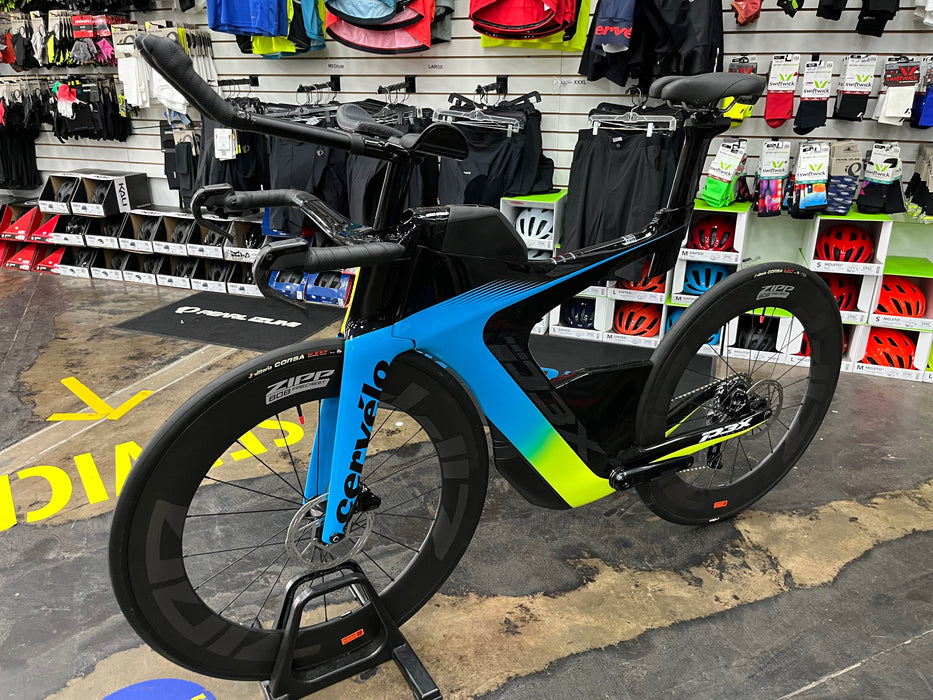 Cervelo P3X SRAM Rival eTap AXS 2x w/ZIPP 808 Firecrest Wheels - Rivera/Fluoro/Black