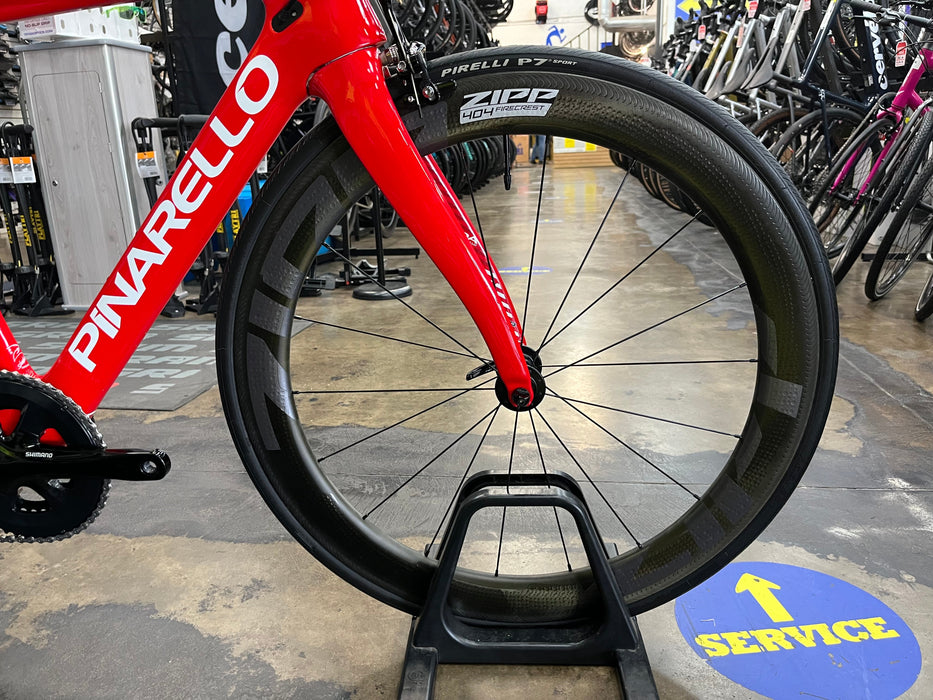 Pinarello Gan Rim Shimano 105 11 Speed - ZIPP 404 Firecrest Wheelset - Red