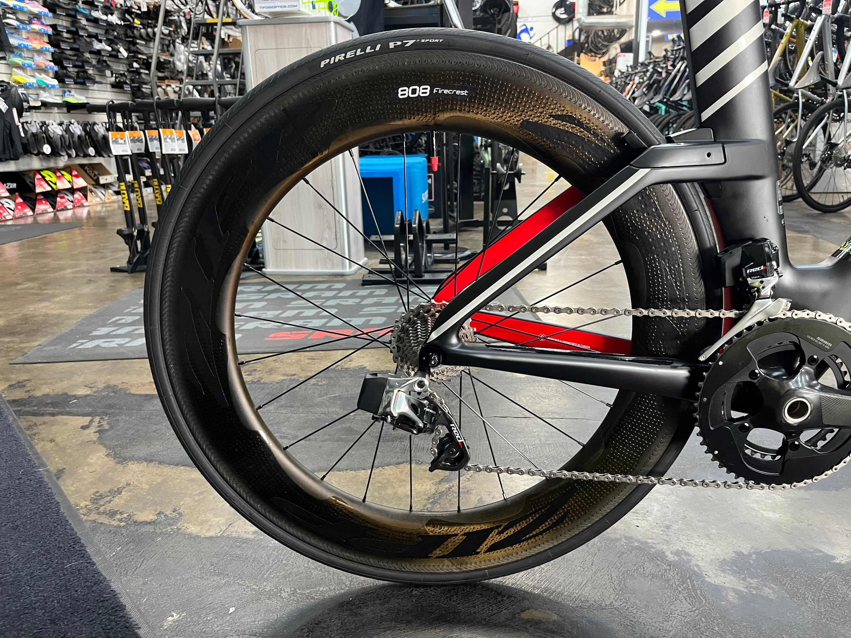 Tri Argon 18 E-119 Tri+ SRAM Red eTap - Zipp 808 Firecrest Wheelset - Blac