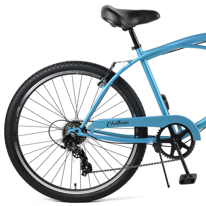 Retrospec Chatham Beach Cruiser 7-Speed 26" - Matte Pacific Blue