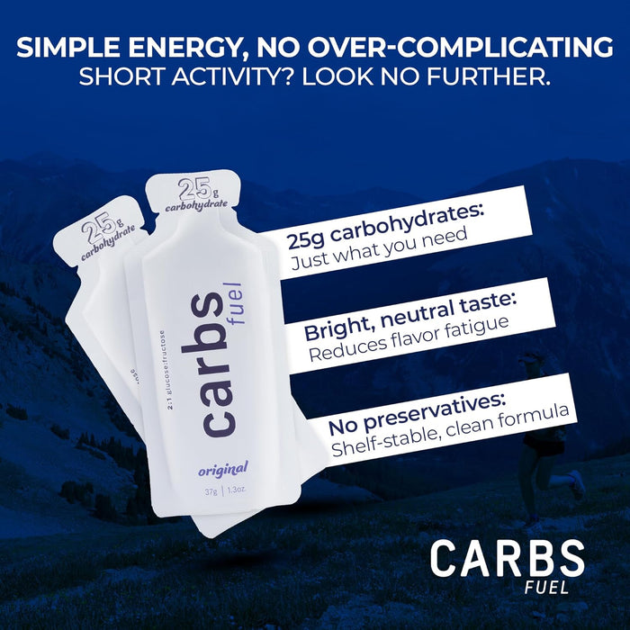 CARBS FUEL Original 25g Energy Gel - 25g Carbs Per Gel