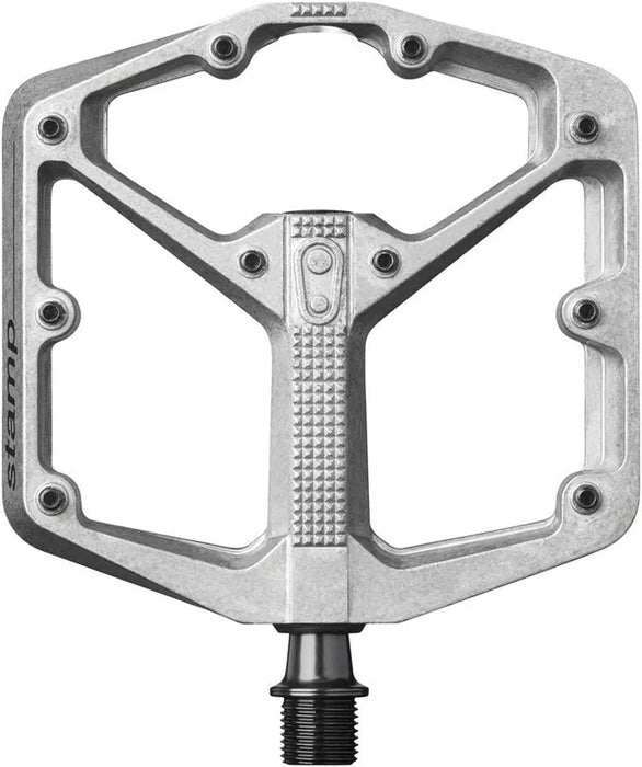 CrankBrothers Stamp 2 Pedals - Platform Aluminum 9/16" Raw Silver Large