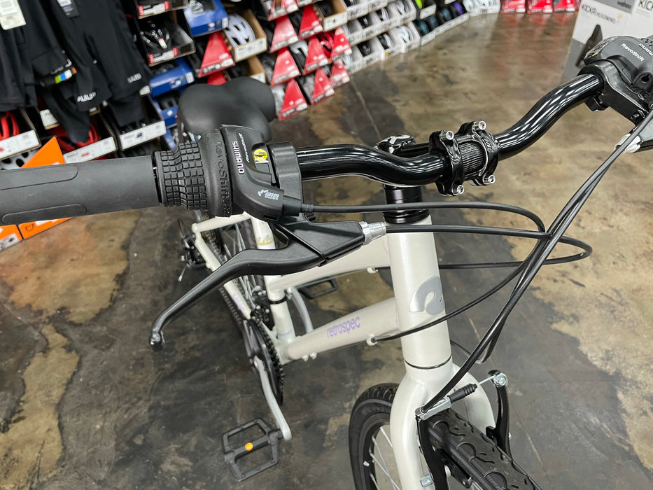 Retrospec Atlas Step-Thru Comfort Hybrid Bike Shimano Tourney - White