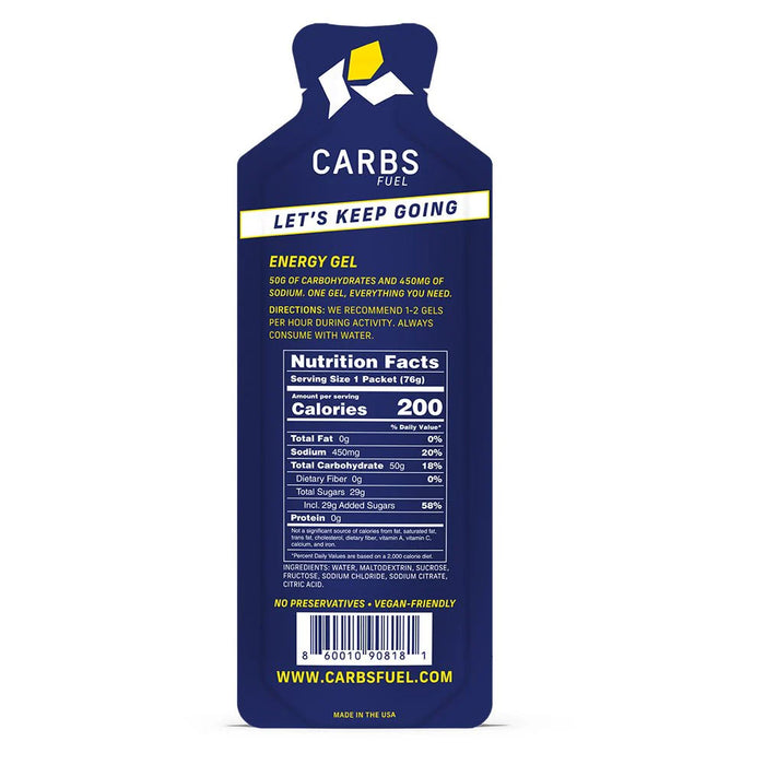 Carbs Fuel Salted Original 50g Energy Gel